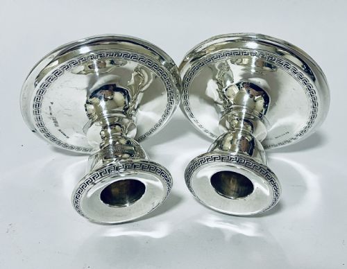PAIR OF EDWARDIAN SILVER DESK CANDLESTICKS - ADDITIONAL PHOTO 11