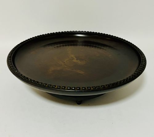 ANTIQUE SWISS MUSICAL WOODEN FRUIT BOWL