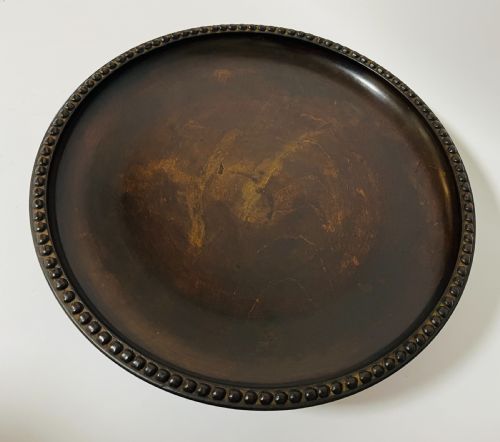 ANTIQUE SWISS MUSICAL WOODEN FRUIT BOWL - ADDITIONAL PHOTO 2