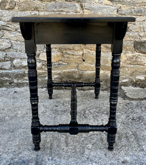 AESTHETIC MOVEMENT EBONISED WRITING DESK BY MAPLE CO - ADDITIONAL PHOTO 12