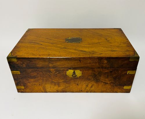 Antique Walnut Writing Slope with Secret Drawers