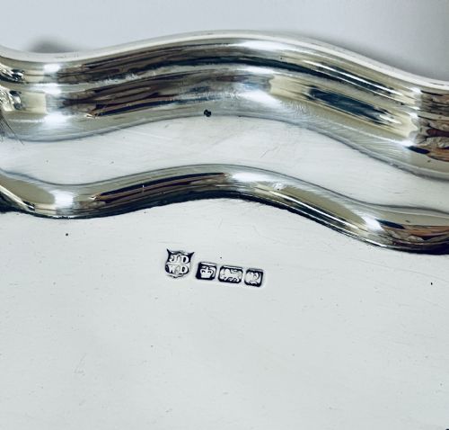 LARGE ANTIQUE SILVER SALVER - ADDITIONAL PHOTO 2