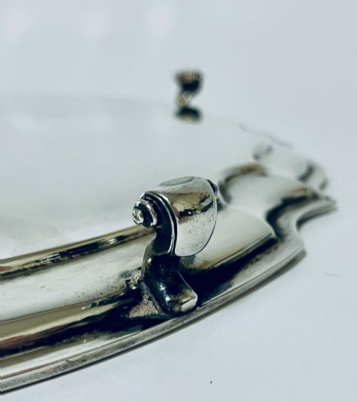 LARGE ANTIQUE SILVER SALVER - ADDITIONAL PHOTO 6