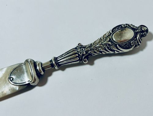 fig 2. Antique Silver and Mother of Pearl Page Turner