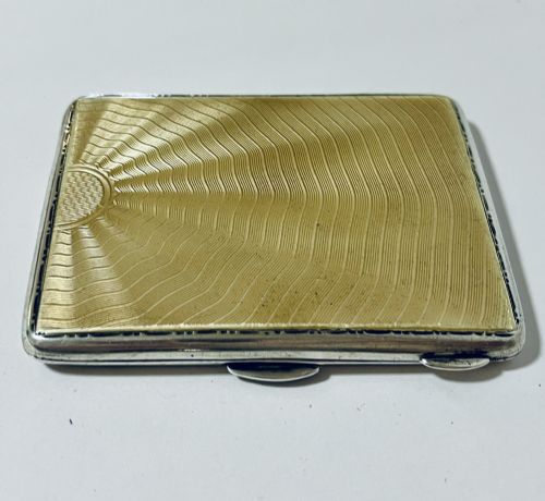 Art Deco Silver and Enamel Cigarette Case