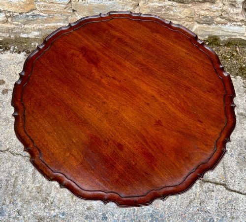 GEORGIAN MAHOGANY PIE CRUST TILT TOP TABLE - ADDITIONAL PHOTO 3