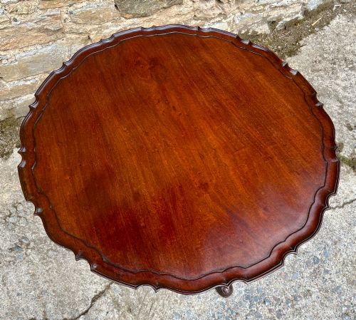 GEORGIAN MAHOGANY PIE CRUST TILT TOP TABLE - ADDITIONAL PHOTO 7