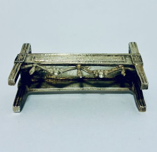 ANTIQUE MINIATURE SILVER BENCH - ADDITIONAL PHOTO 7