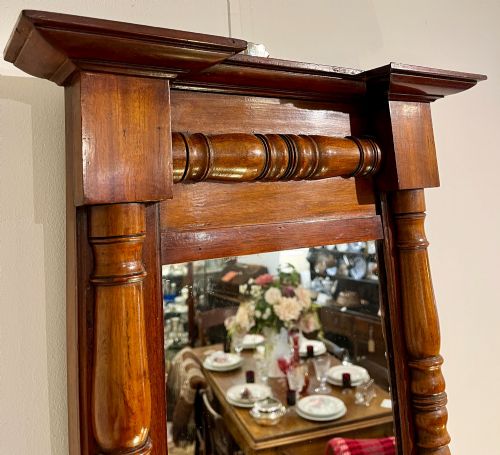 ANTIQUE MAHOGANY PIER MIRROR - ADDITIONAL PHOTO 3