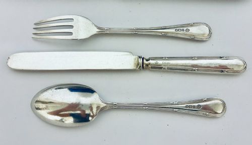 fig 2. Antique Silver Christening Set