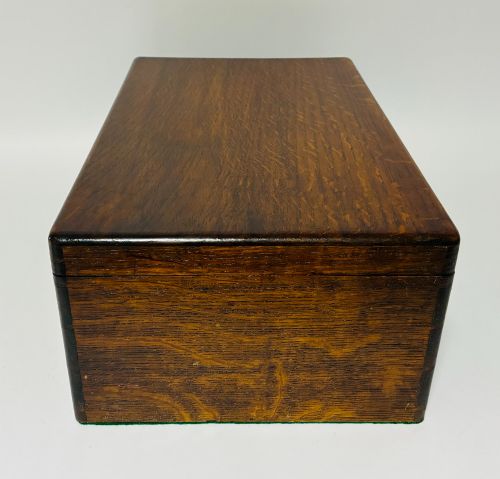 ANTIQUE OAK COLLECTOR'S BOX - ADDITIONAL PHOTO 9