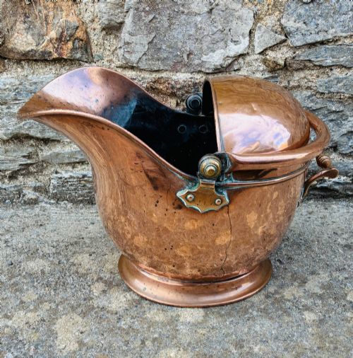 Victorian Copper Coal Scuttle