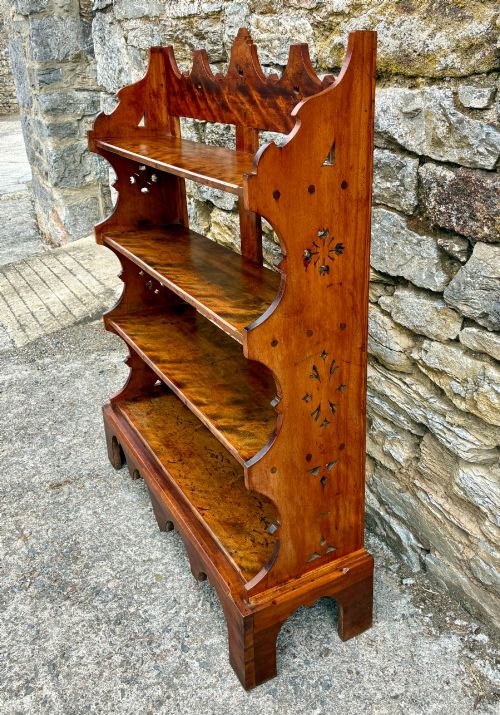 ARTS AND CRAFTS SATINWOOD OPEN BOOKCASE - ADDITIONAL PHOTO 2