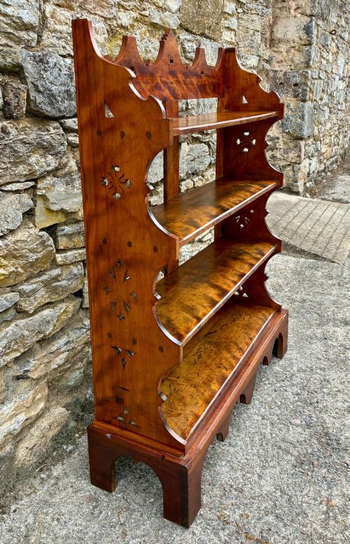 ARTS AND CRAFTS SATINWOOD OPEN BOOKCASE - ADDITIONAL PHOTO 6