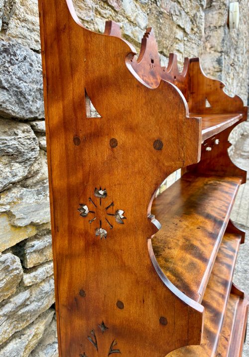 ARTS AND CRAFTS SATINWOOD OPEN BOOKCASE - ADDITIONAL PHOTO 8