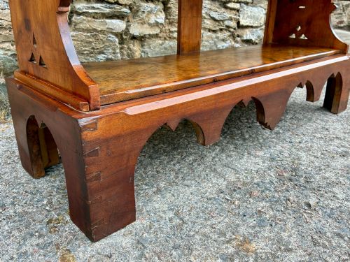 ARTS AND CRAFTS SATINWOOD OPEN BOOKCASE - ADDITIONAL PHOTO 14