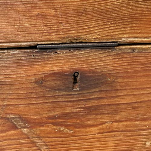 ANTIQUE PINE ZINC LINED CAMPAIGN TRUNK - ADDITIONAL PHOTO 13