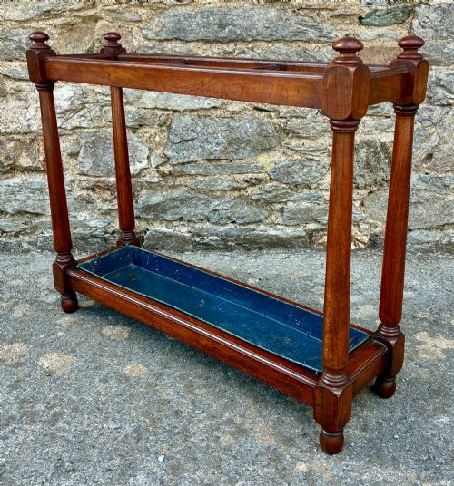 VICTORIAN MAHOGANY STICK AND UMBRELLA STAND - ADDITIONAL PHOTO 2