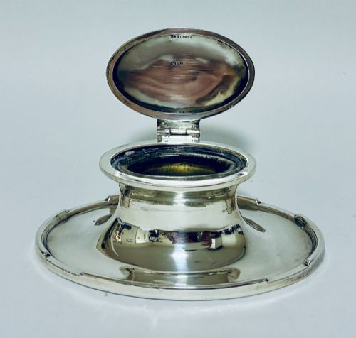 ANTIQUE SILVER CAPSTAN INKWELL - ADDITIONAL PHOTO 8