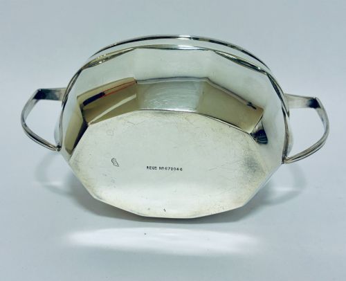 ANTIQUE SILVER TWIN HANDLED SUGAR BOWL - ADDITIONAL PHOTO 8