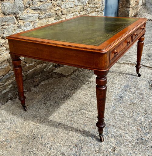 VICTORIAN OAK PARTNERS DESK - ADDITIONAL PHOTO 3