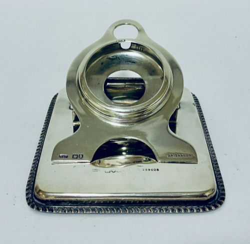EDWARDIAN SILVER LETTER CLIP WATCH HOLDER - ADDITIONAL PHOTO 1