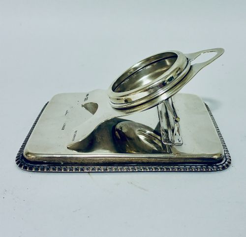 EDWARDIAN SILVER LETTER CLIP WATCH HOLDER - ADDITIONAL PHOTO 2
