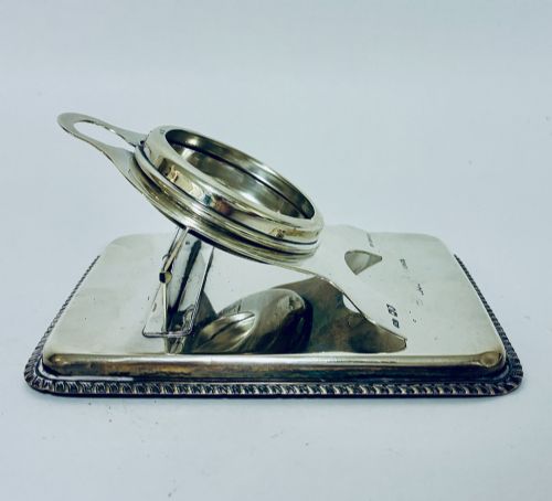 EDWARDIAN SILVER LETTER CLIP WATCH HOLDER - ADDITIONAL PHOTO 4