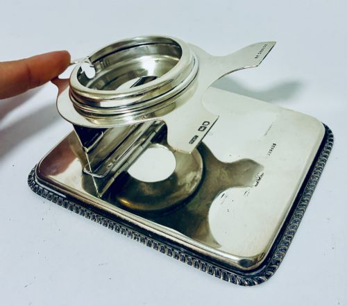EDWARDIAN SILVER LETTER CLIP WATCH HOLDER - ADDITIONAL PHOTO 6