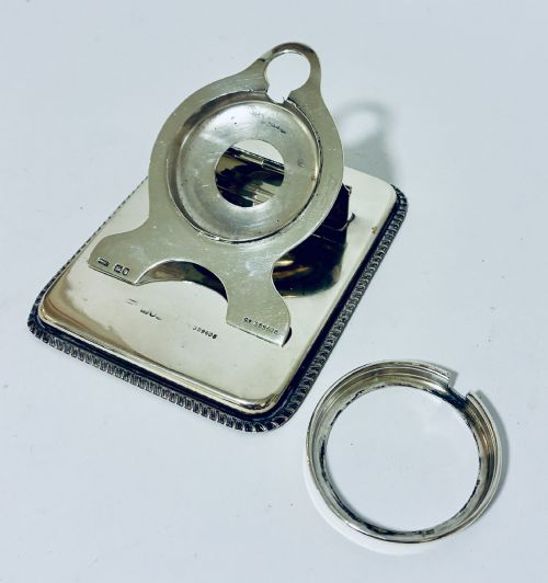 EDWARDIAN SILVER LETTER CLIP WATCH HOLDER - ADDITIONAL PHOTO 10