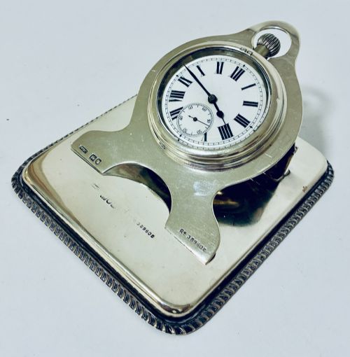 EDWARDIAN SILVER LETTER CLIP WATCH HOLDER - ADDITIONAL PHOTO 11