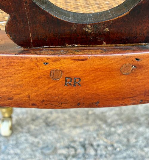 VICTORIAN MAHOGANY CANE DESK CHAIR - ADDITIONAL PHOTO 6