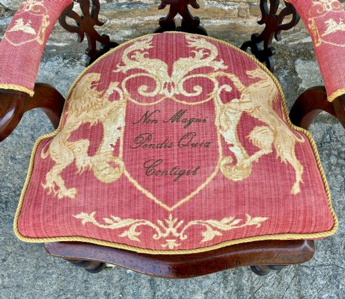 VICTORIAN MAHOGANY CANE DESK CHAIR - ADDITIONAL PHOTO 14