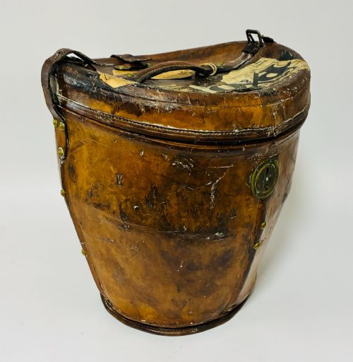 VICTORIAN LEATHER DOUBLE HAT BOX - ADDITIONAL PHOTO 6