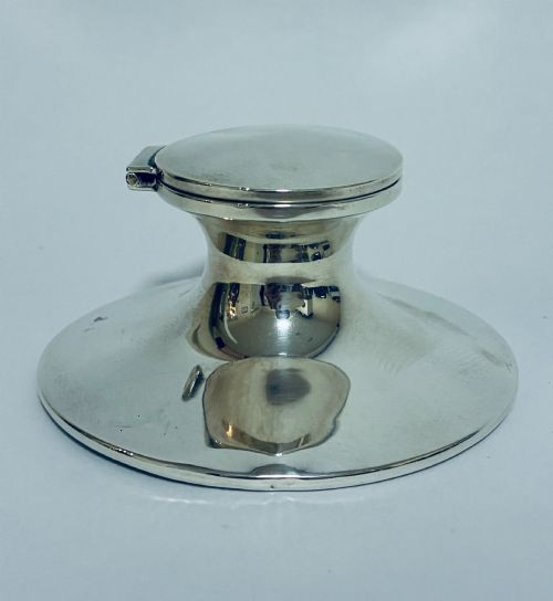 ANTIQUE SILVER CAPSTAN INKWELL - ADDITIONAL PHOTO 4