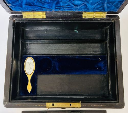 VICTORIAN LEATHER DRESSING CASE BY F WEST IN ORIGINAL LEATHER BOX - ADDITIONAL PHOTO 5