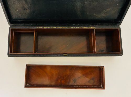 VICTORIAN LEATHER DRESSING CASE BY F WEST IN ORIGINAL LEATHER BOX - ADDITIONAL PHOTO 9