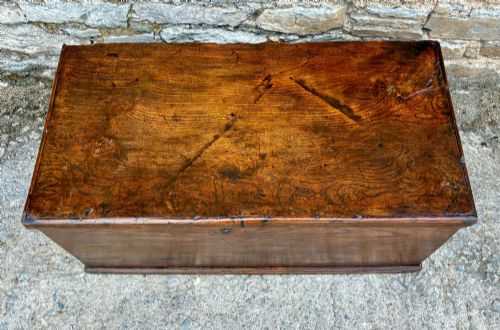 ANTIQUE ELM BLANKET BOX - ADDITIONAL PHOTO 1