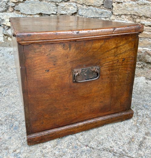 ANTIQUE ELM BLANKET BOX - ADDITIONAL PHOTO 14