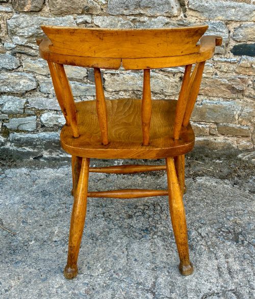 ANTIQUE ELM CAPTAINS CHAIR - ADDITIONAL PHOTO 6