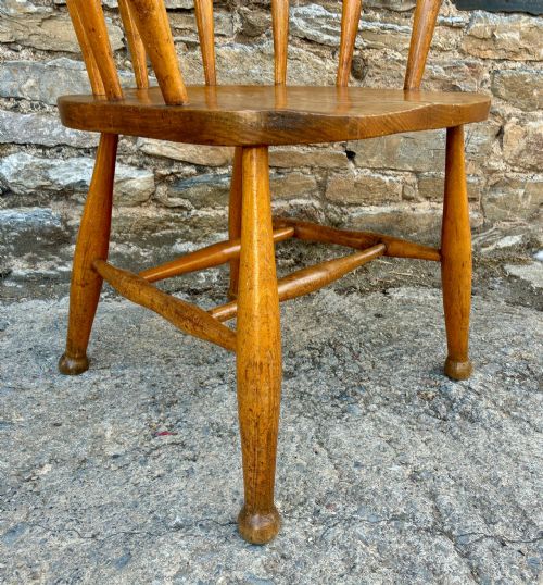 ANTIQUE ELM CAPTAINS CHAIR - ADDITIONAL PHOTO 9