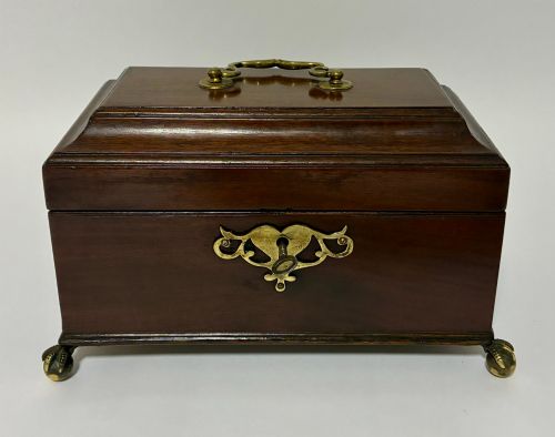 George III Mahogany Tea Caddy