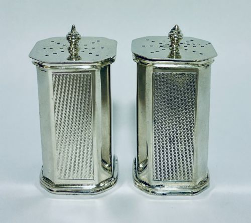 Pair of Antique Silver Pepper Pots