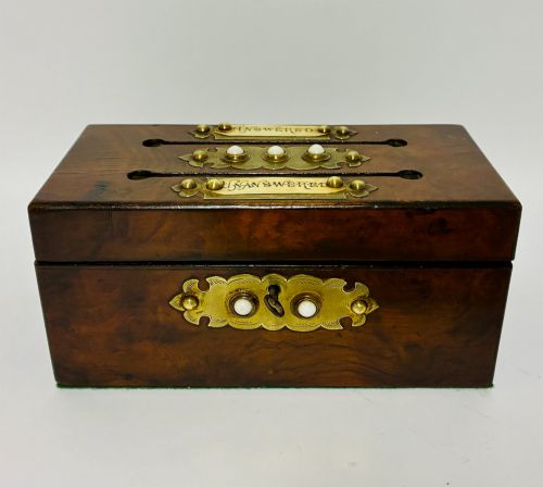 Victorian Walnut Correspondence Box