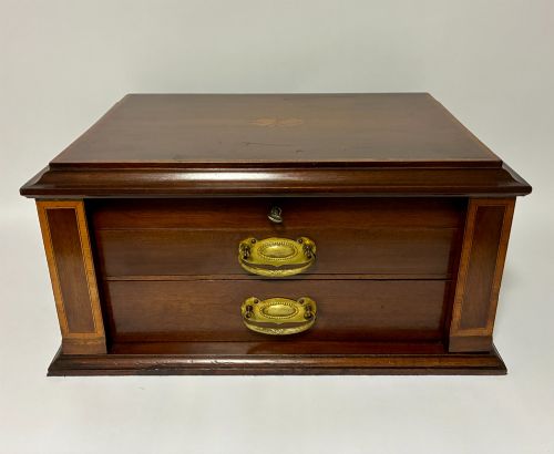 Edwardian Mahogany Inlaid Collector's Box