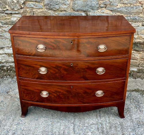 Regency Mahogany Bow Front Chest of Drawers