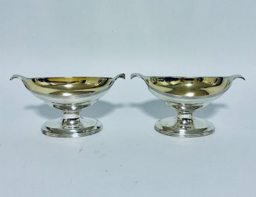Pair of Georgian Silver Salt Boats