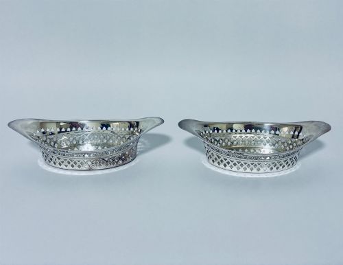Pair of Victorian Silver Bonbon Dishes