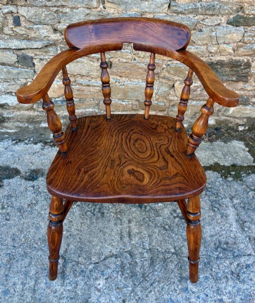 Antique Elm Captains Chair