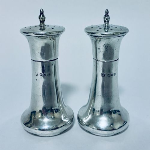 Pair of Antique Silver Pepper Pots